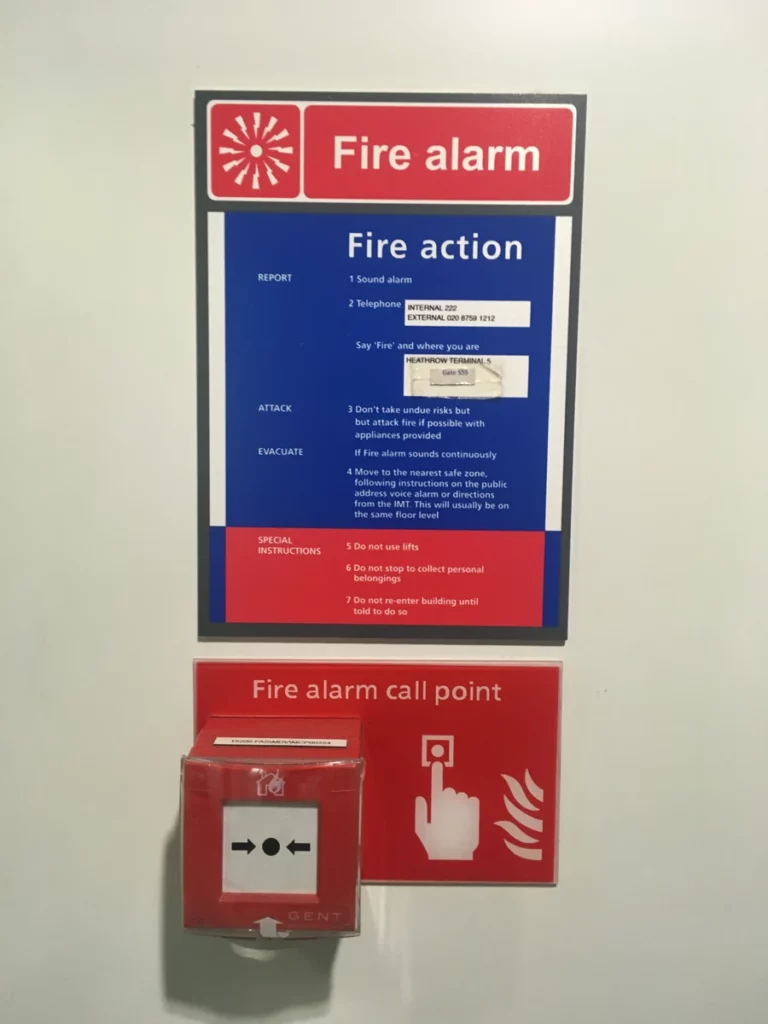 Équipements d’alarme incendie sur site